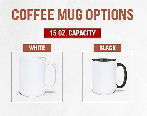 Miniatura 4 de Taza de café de cerámica personalizada para añadir su propia imagen y texto, taza de té de 15 oz (mango blanco)