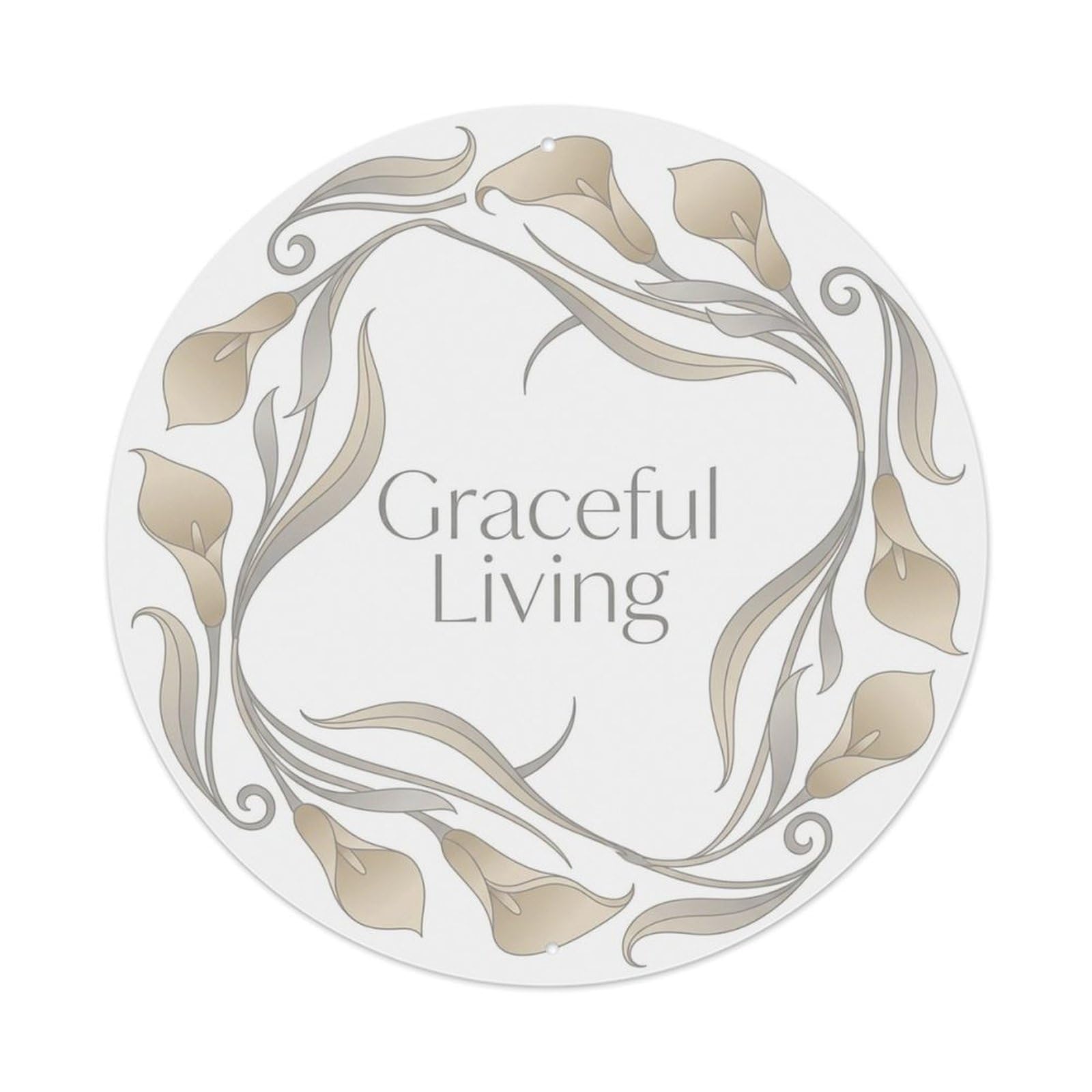 Elegant She Shed Floral Graceful Living Metal Tin Sign