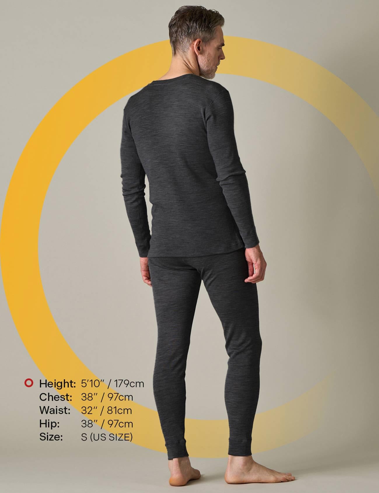 LAPASA 100% Lana Merino Completo Termico Uomo Peso Outdoor Hiking M31/M126 - Abbigliamento Intimo Caldo Pantaloni e Canotta Intimo Trekking Alpinismo Outdoor Calcio Running