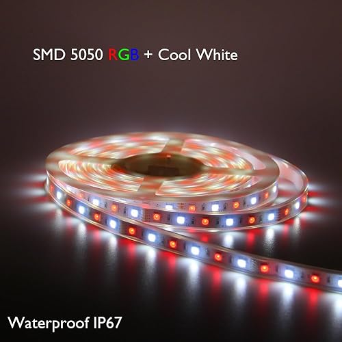 Miniatura 4 de RGBW Controlador de panel táctil montado en la pared 85 piesrollo RGB+CoolWhite 60LEDsM 24V al aire libre impermeable 5050 LED tira de luz LED kit