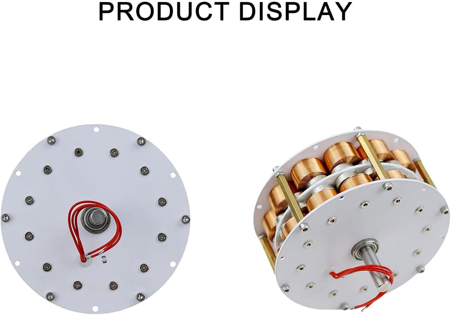 Mini Generador De Núcleo De Disco, Estator De 9 Bobinas Con 12 Pares De Imanes De Tierras Raras, Alternador De Ca Trifásico De Baja Velocidad De 100-650 Rpm, 1-60 W Para Proyectos De Energía Diy.