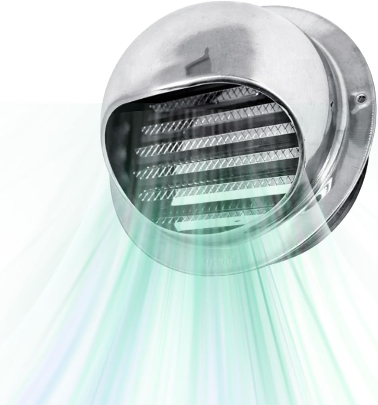 Round Wall Vent Cap 304 Stainless Steel Air Vent Ventilation Outlet Vents Cover 2" 3.9" 5.9" 7" 9.8" 11.8" Soffit Exhaust Hood