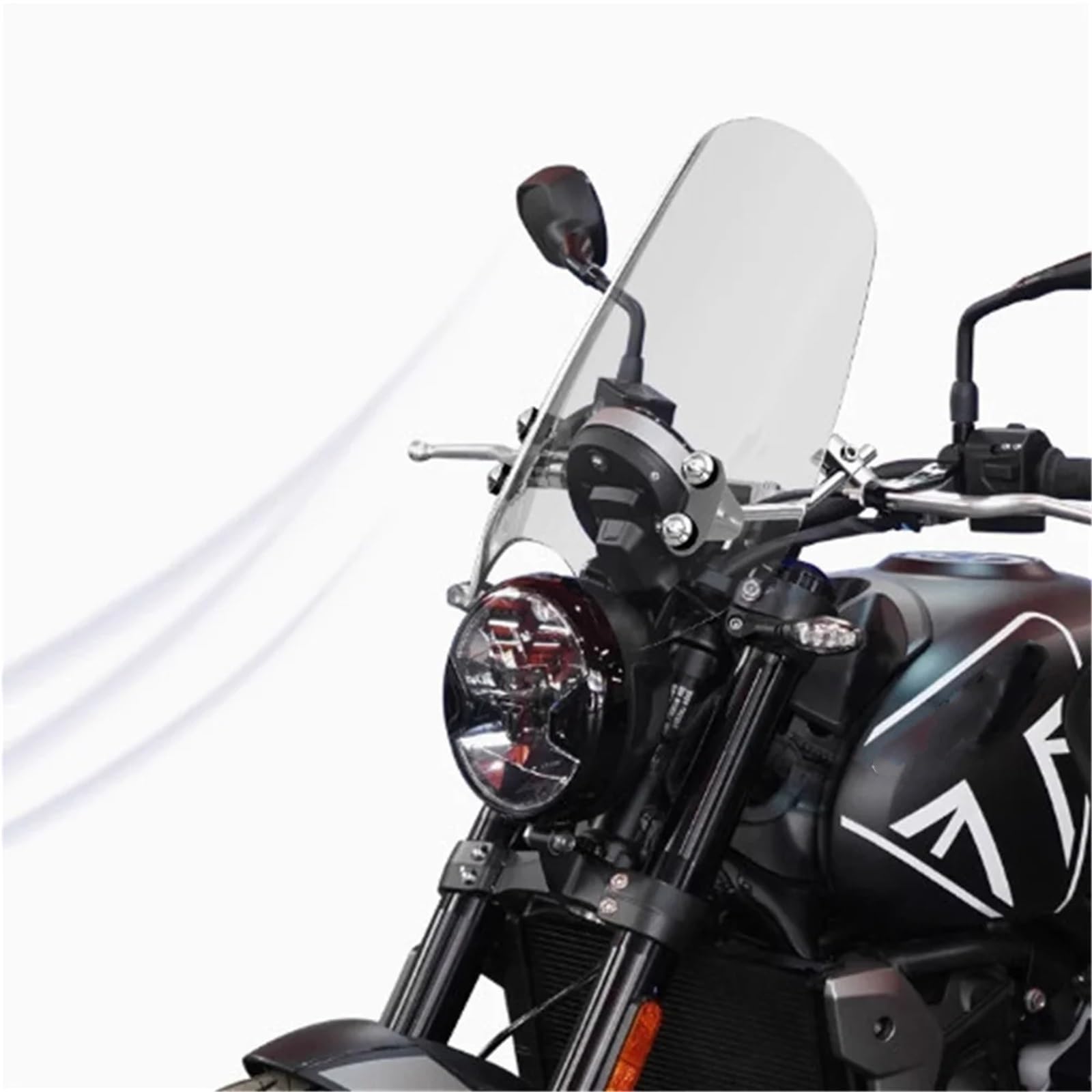 Cupolino Moto Per TRIUMPH Per Trident 660 Per TRIDENT660 Parabrezza Per Moto Parabrezza Anteriore Modificato Paravento Per Moto(46cm gray)