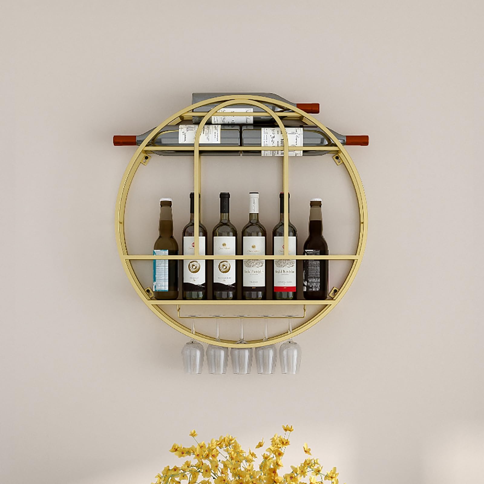Casier à vin en fer doré élégant pour sublimer votre intérieur moderne