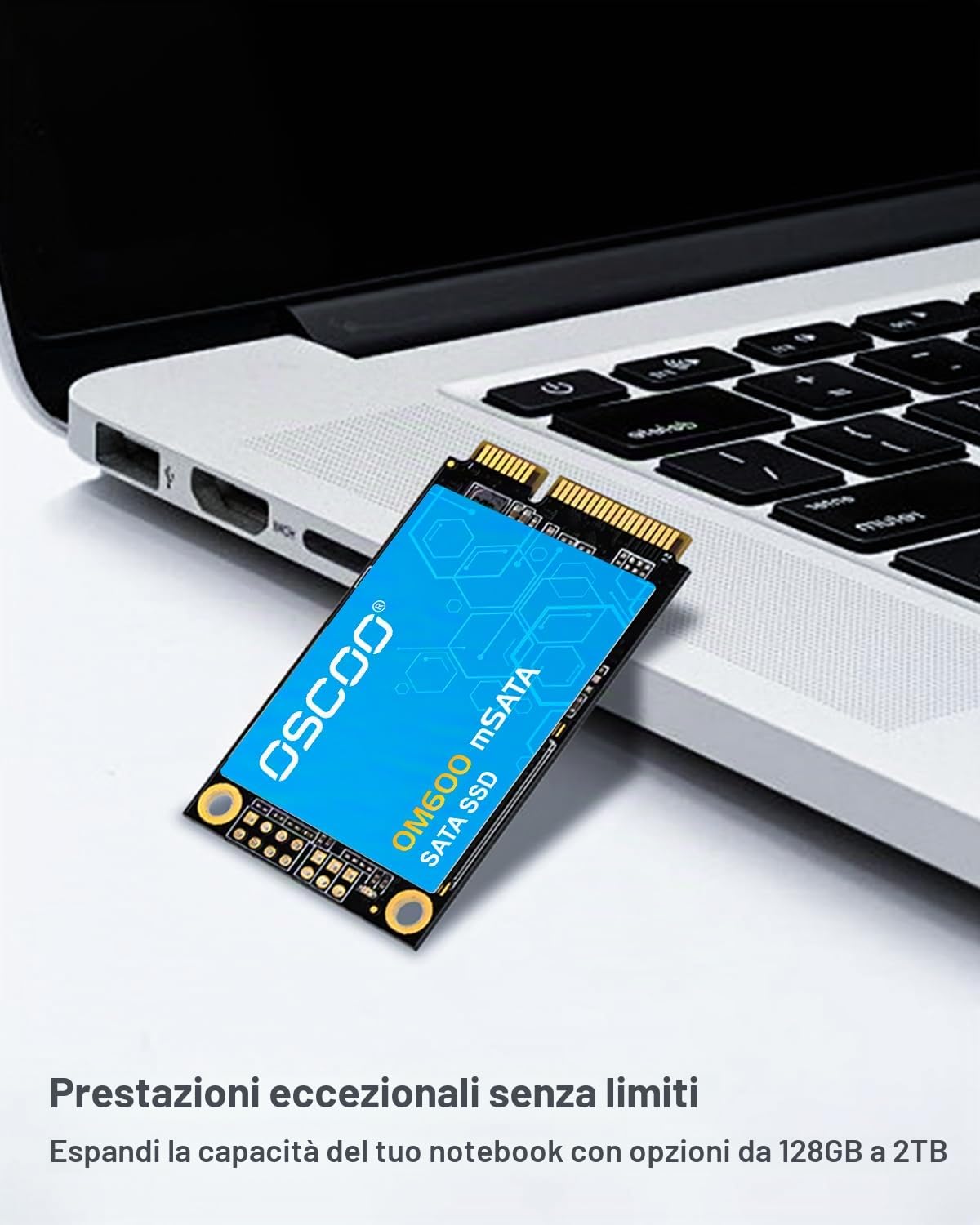 2TB mSATA SSD – Unità SSD Interna SATA III 6Gbps, fino a 550MB/s, memoria Flash 3D TLC | Soluzione ideale per laptop, Ultrabook, POS, server – OM600 | Fino a 550 MB/s in lettura/520 MB/s in scrittura, 3D NAND Flash, adatto per computer portatili, ultraboo