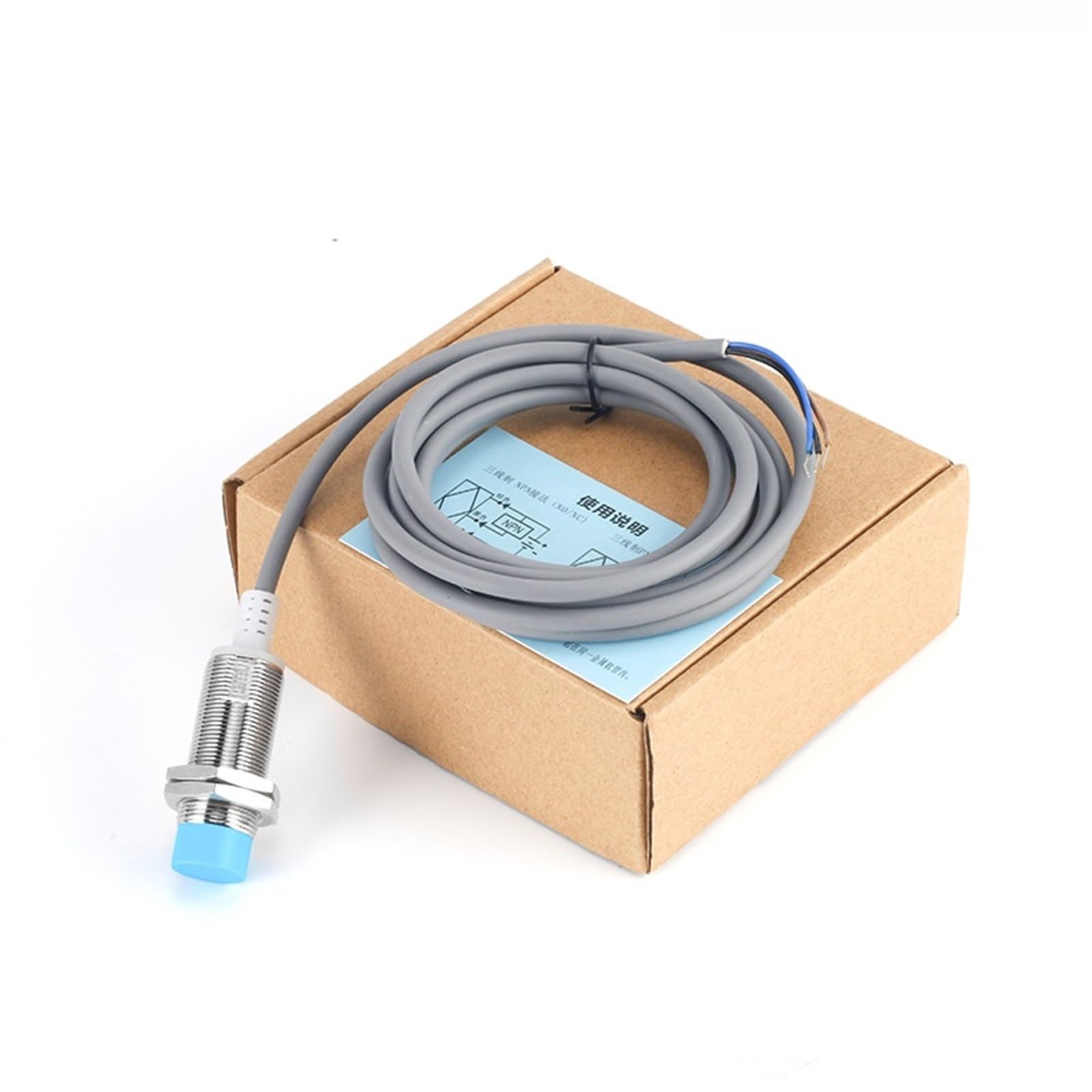 LM18 Inductive Proximity Sensor Metal Detection Approach Switch IP68 1500H 6mm/10mm/8mm/5mm Distance NPN DC12/24V((flush),8MM,PNP NC)
