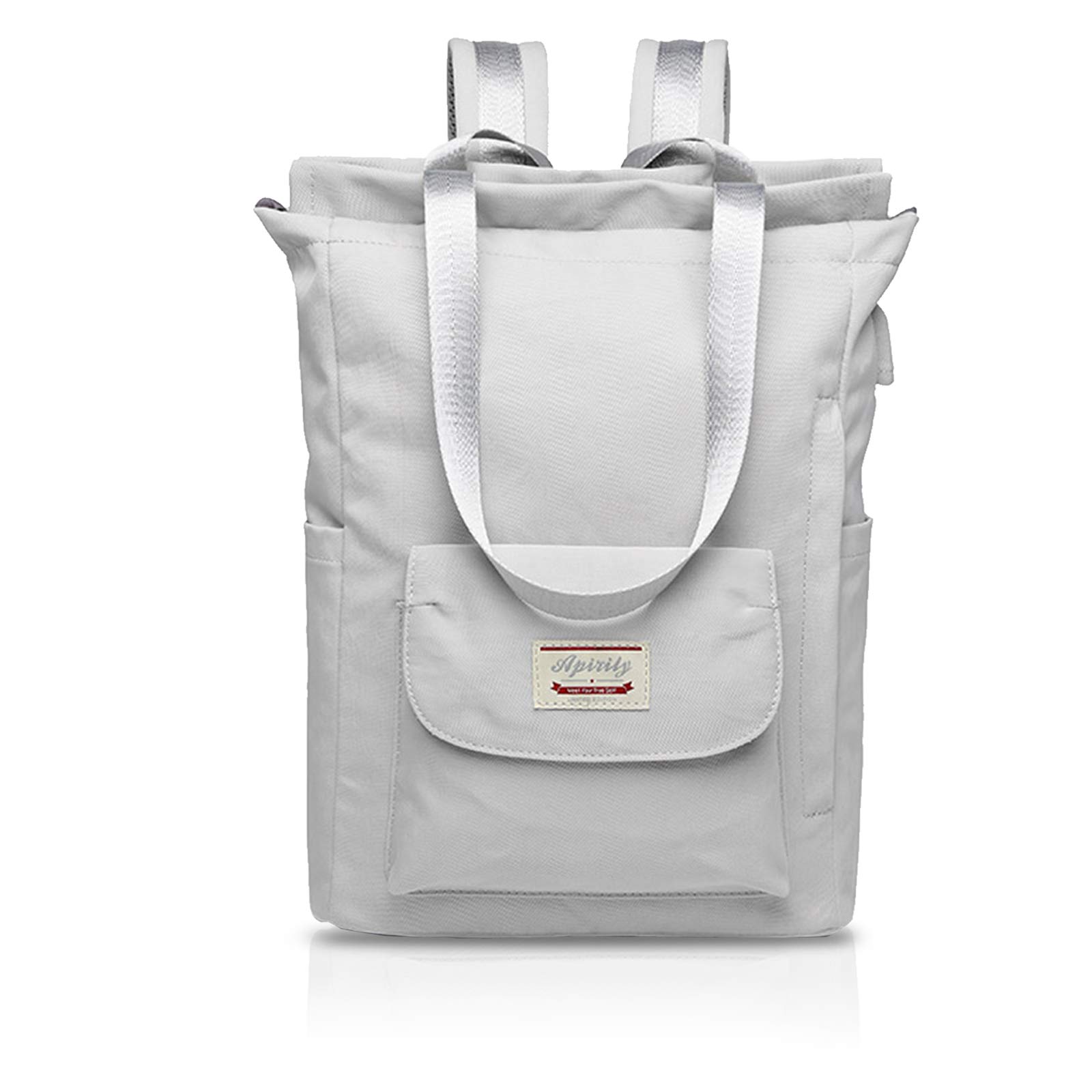 FANDARE Unisex Zaino Casual Borse a Tracoll con Caricatore USB Cinghia per Bagagli Borsa da Scuola Zainetto per 15.6 inch Laptop Backpack Scuola Viaggio Alunno Zaini Durevole Poliestere Grigio