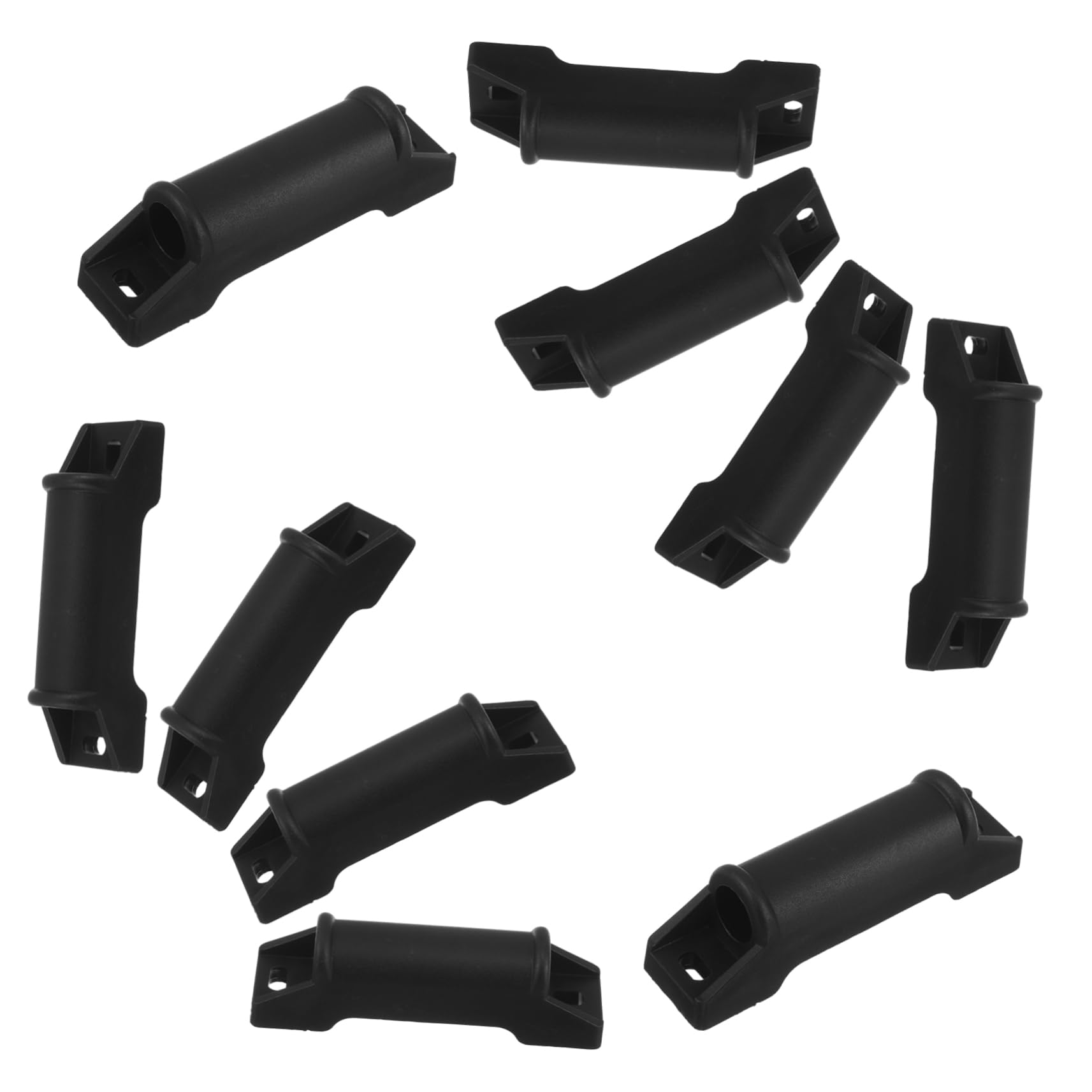 Reposapiés deslizantes para silla (pack de 10) de plástico negro con montaje rápido