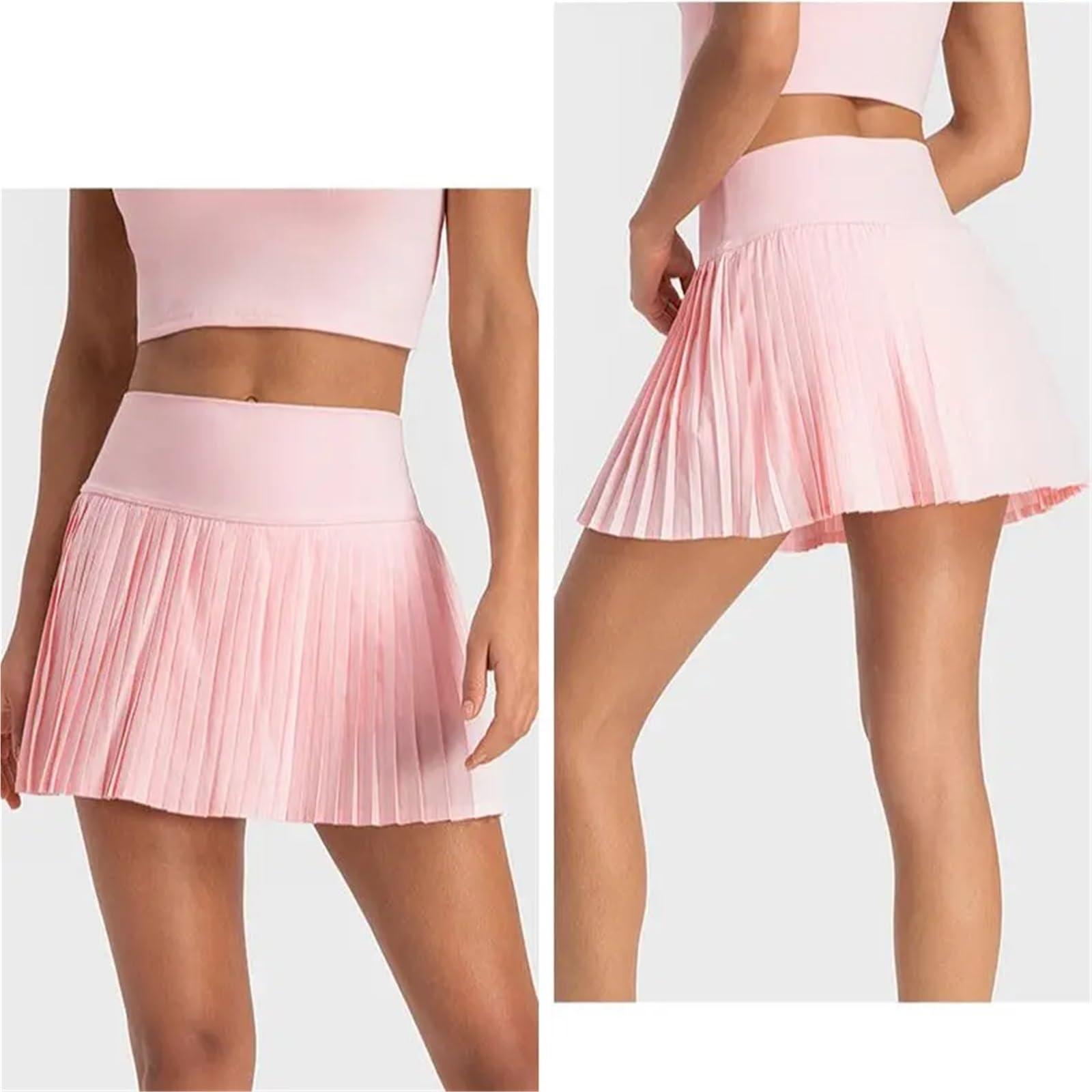 Faldas de Tenis Deportivas for Mujer, Mallas Cintura Alta, Pantalones Cortos Yoga y, Vestido con Bolsillos, Falda Plisada Falda Tenis Mujer