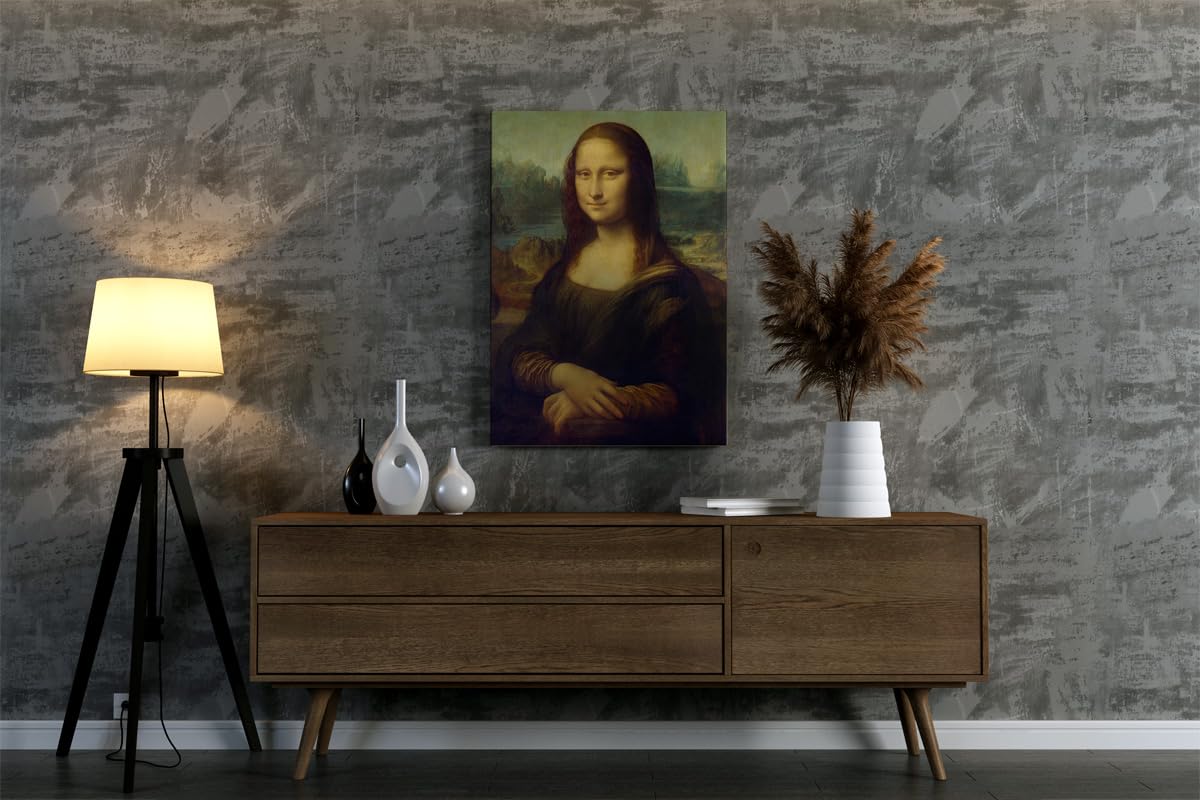 La Gioconda - Mona Lisa | Leonardo da Vinci | Renacimiento | Cuadro Canvas Wall Art | Impresión Giclée lienzo algodón puro | Bastidor 3cm | 55x75cm