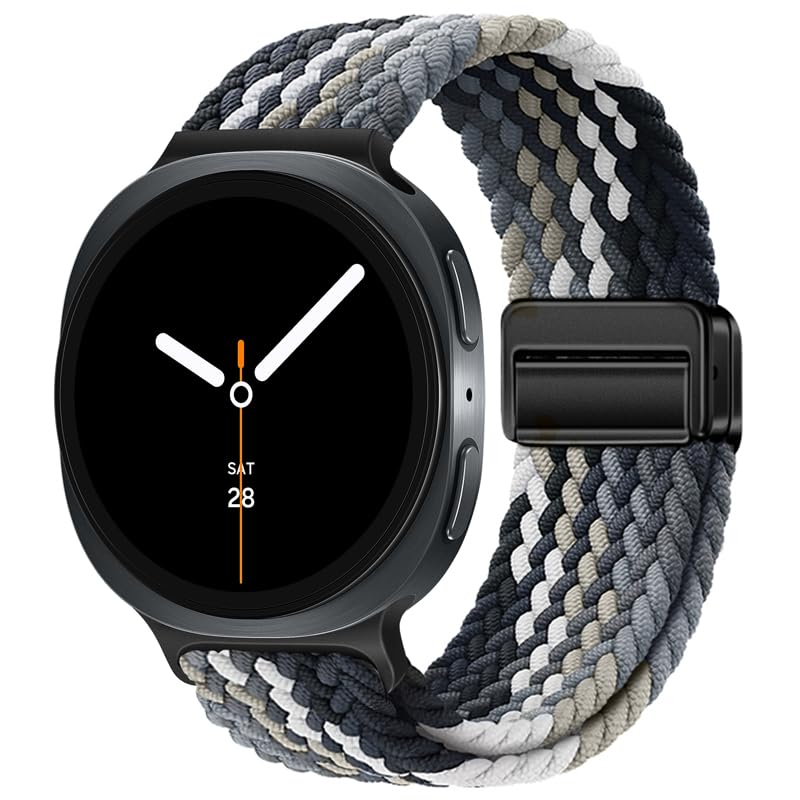 Image of XMUXI Compatible with Samsung Galaxy Watch 8 Strap 44mm 40mm Magnetic Nylon Replacement Bands for Galaxy Watch 8 Classic 46mm Straps Braided Sport Loop (No Watch)