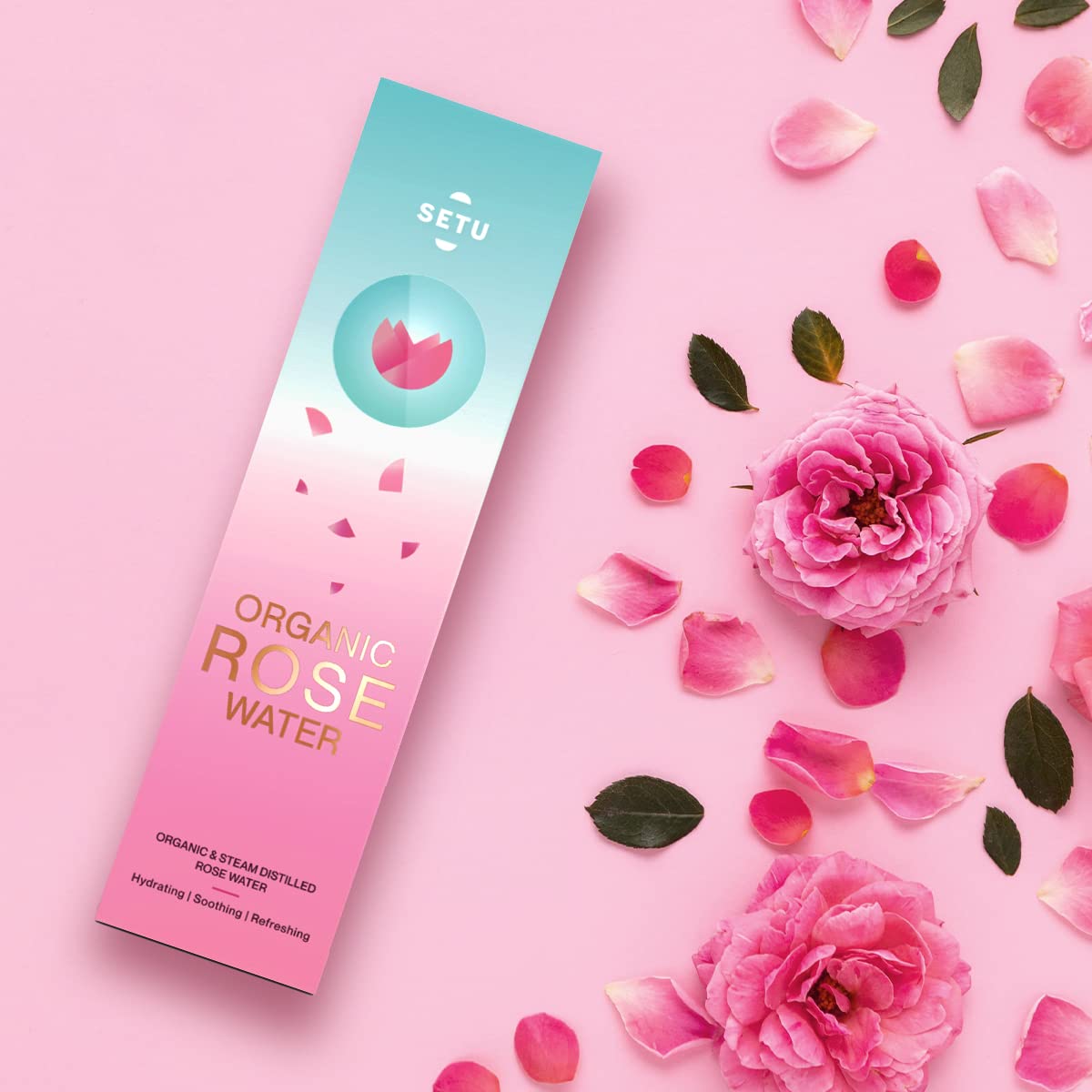 Setu Organic Rose Water/Gulab Jal Spray -100 ML(Pack of 1) |Premium Face Mist, Toner for Brighter and Hydrated Skin |Oil-Control & Makeup remover| Zero alcochol, Paraben free and No artificial flavor - Image 2 thumbnail