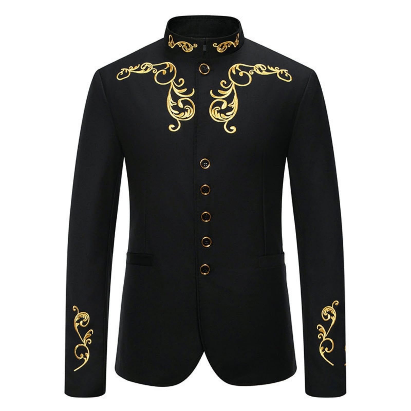 Giacca da uomo Principe Costume Blazer Gotico Steampunk Frack Cappotto Uomo Smoking Festa Vestito Medievale Vittoriano Retro Giacca Musulmana Stile Etnico Giacca