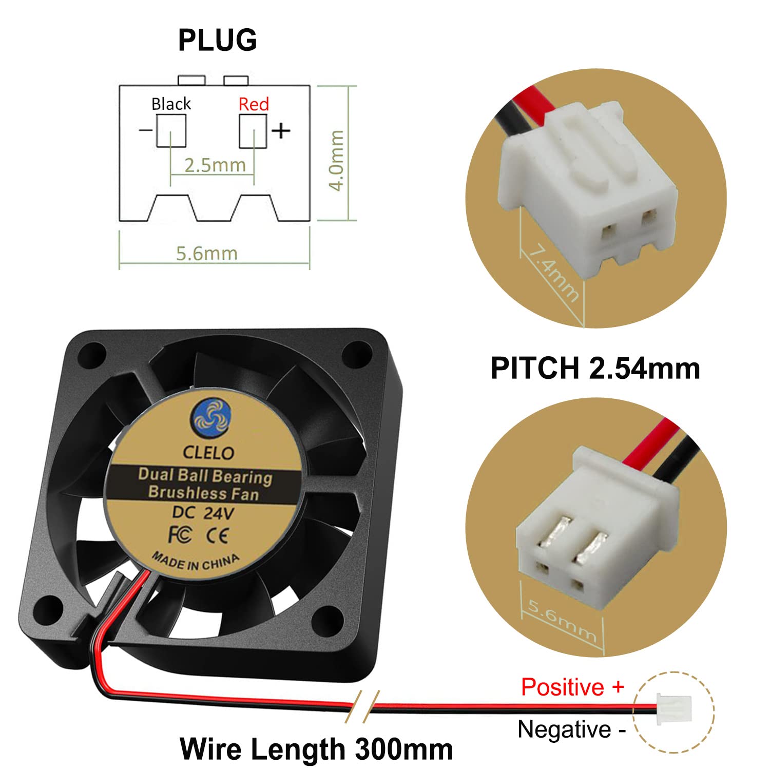 2x Ultra-Silent 24V 40mm Brushless Cooling Fans - 7000 RPM For 3D Printers & PCs