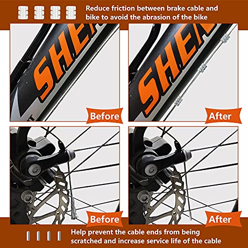 Simeiqi Bike Brake Cable Set For Mtb Bike Includes Brake Cable Brake Housing Cable End Caps Ferrules And O Rings #TOP4