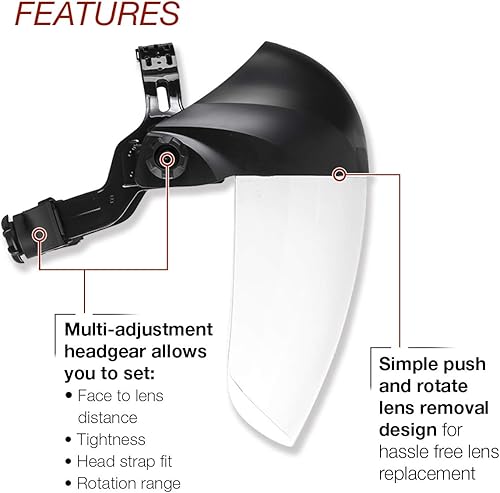 Miniatura 6 de Lincoln Electric OMNIShield - Protector facial profesional - Lente infrarroja Shade 3 - Casco premium - K3753-1