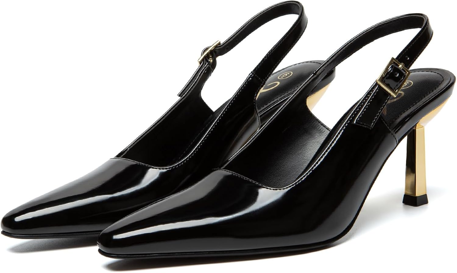 Athlefit Women's High Stiletto Slingback Heels Elegant Closed Square Toe Dress Pumps Shoes for Bridal Wedding Work Party - Image 4