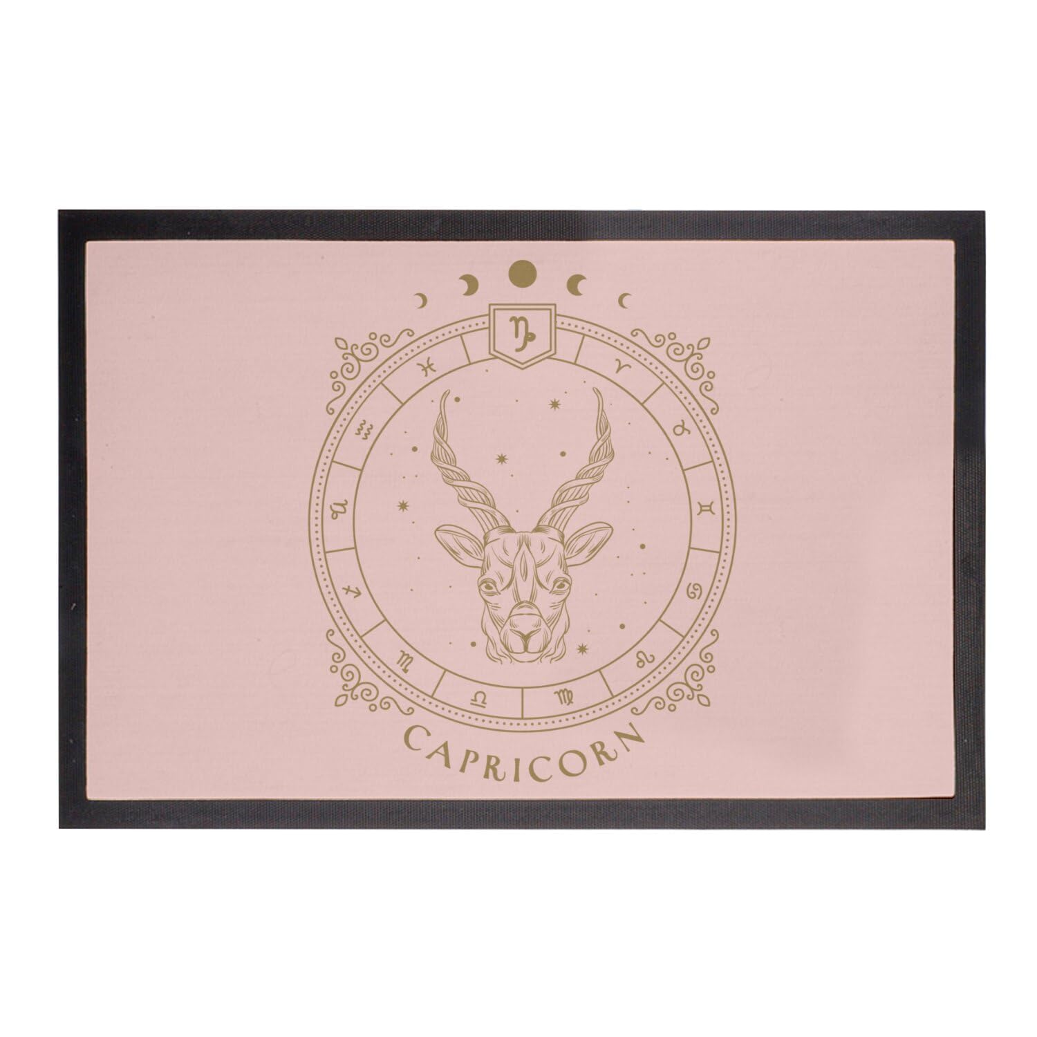 Paillasson Rose Capricorne 60x40cm tapis astrologie céleste