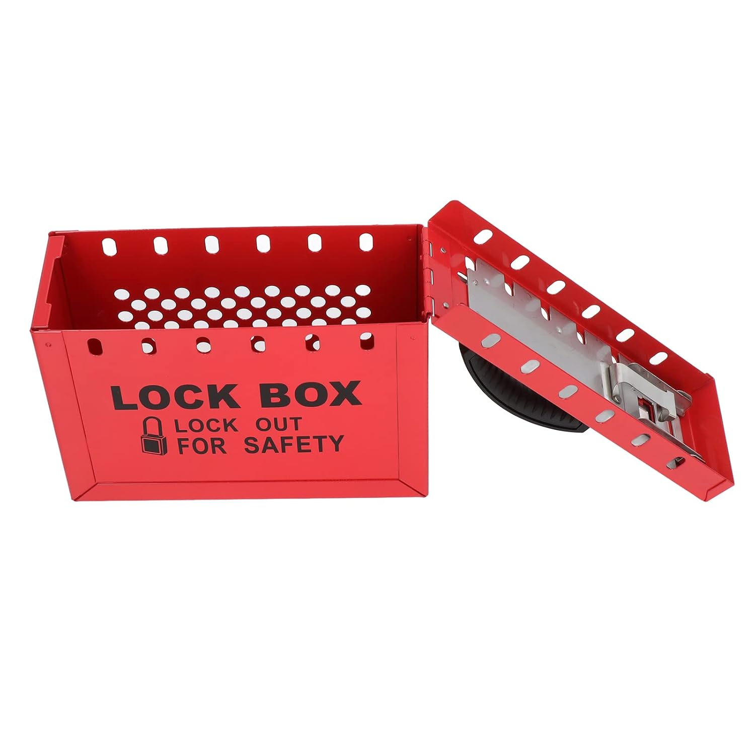 Keenso Padlock Station Steel Plate Lock Management Portable Lock Box Tagout Rack Miniature Circuit Breakers