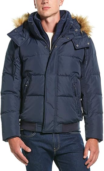 checked padded jacket