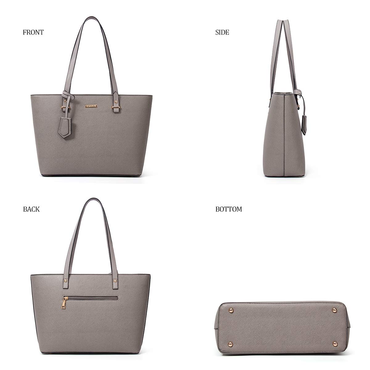 YTL Bolso de mano para mujer, grande, para hombro, bolso bandolera, monedero, tarjetero, juego de 4 piezas, para oficina, escuela, compras, viajes, regalo