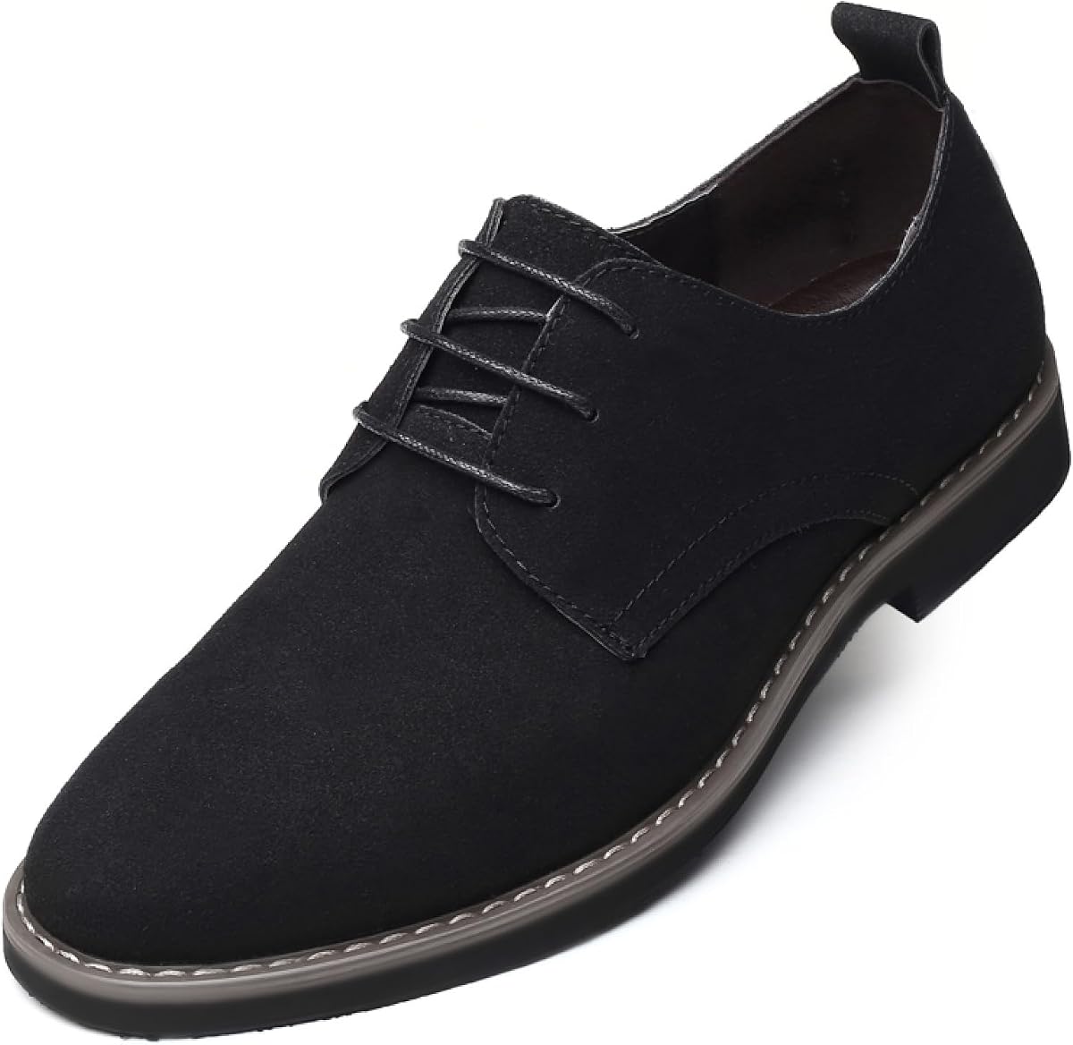 Mens Suede Leather Dress Shoes Casual Lace Up Oxfords Shoes