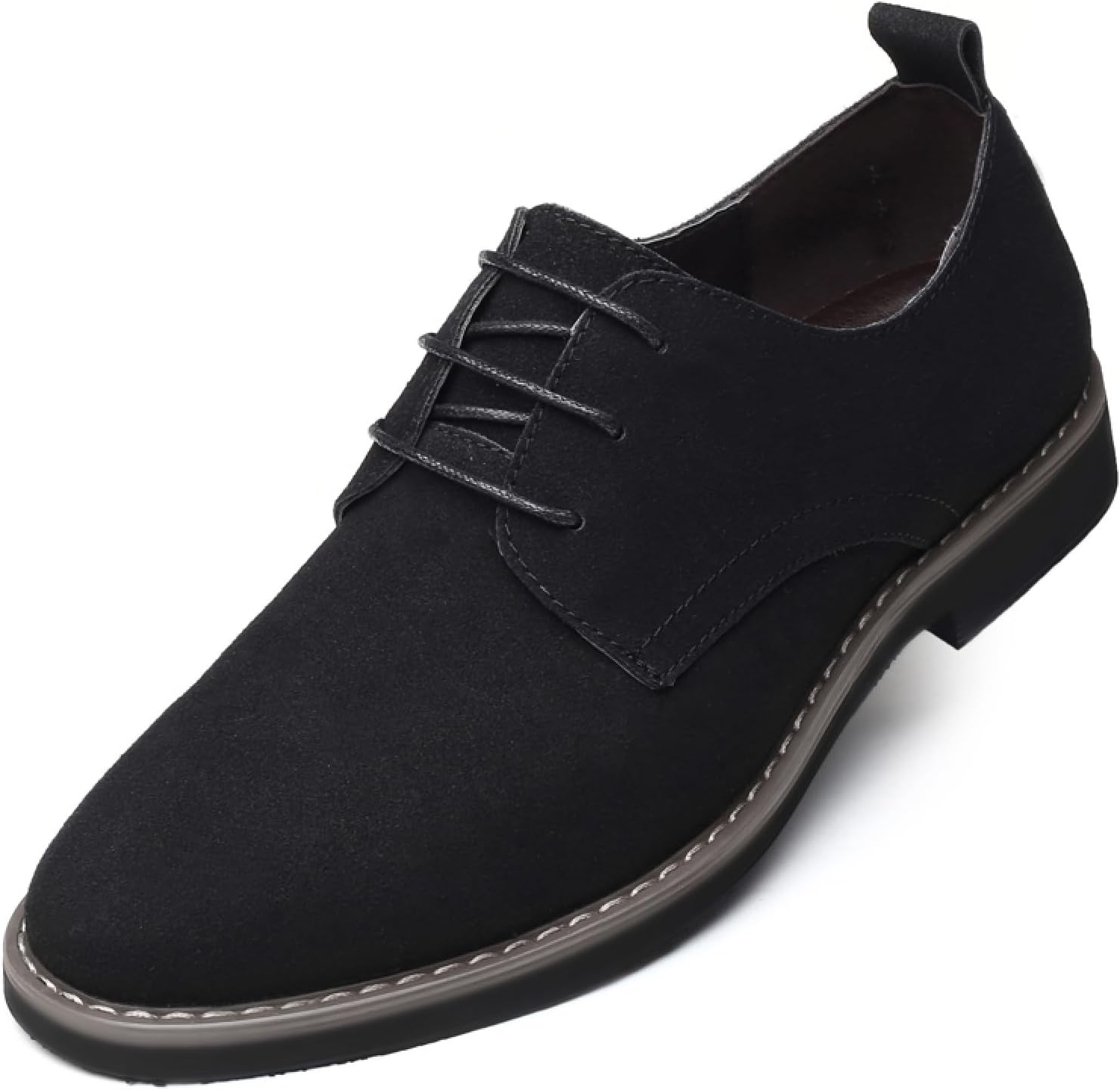 Mens Suede Leather Dress Shoes Casual Lace Up Oxfords Shoes