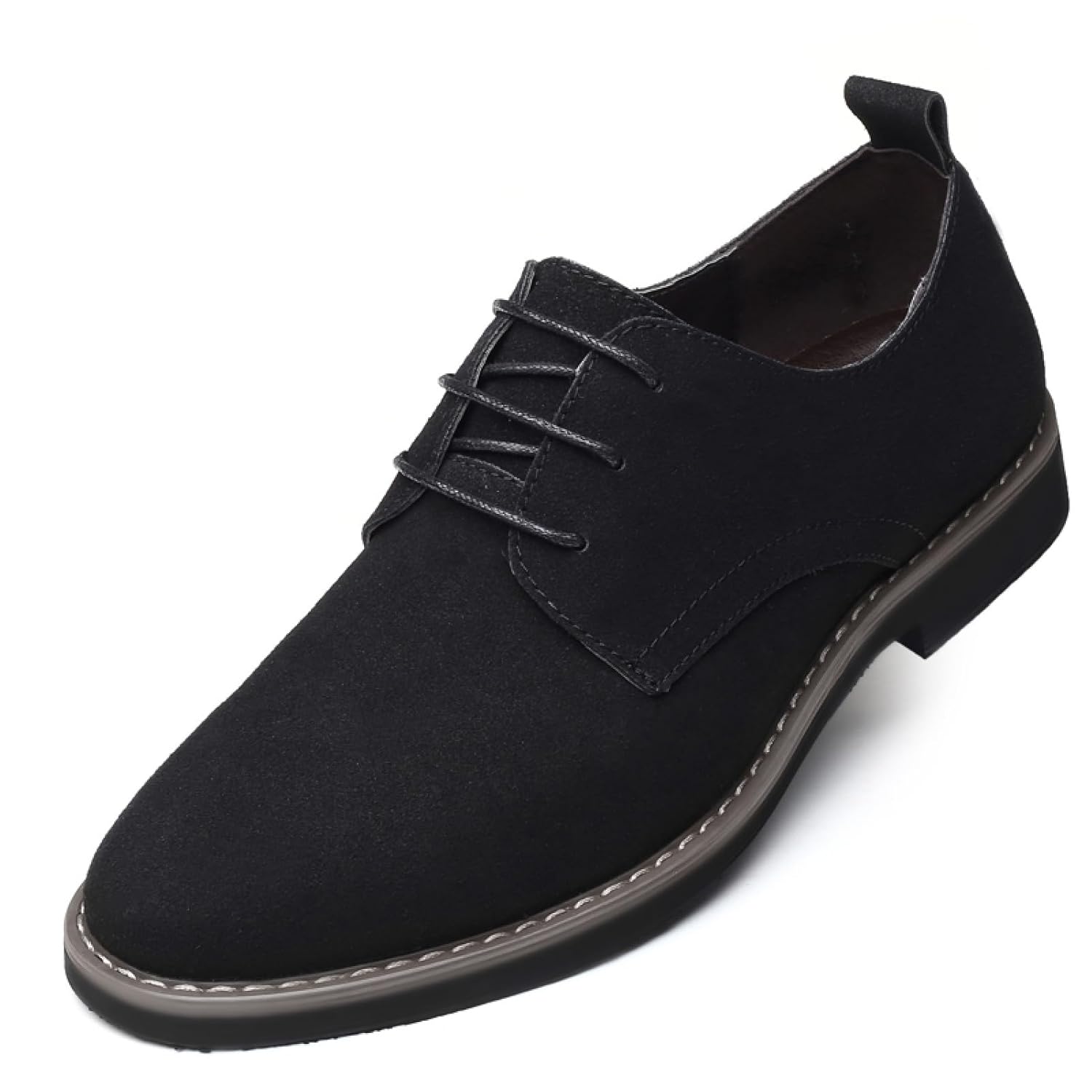 Mens Suede Leather Dress Shoes Casual Lace Up Oxfords Shoes