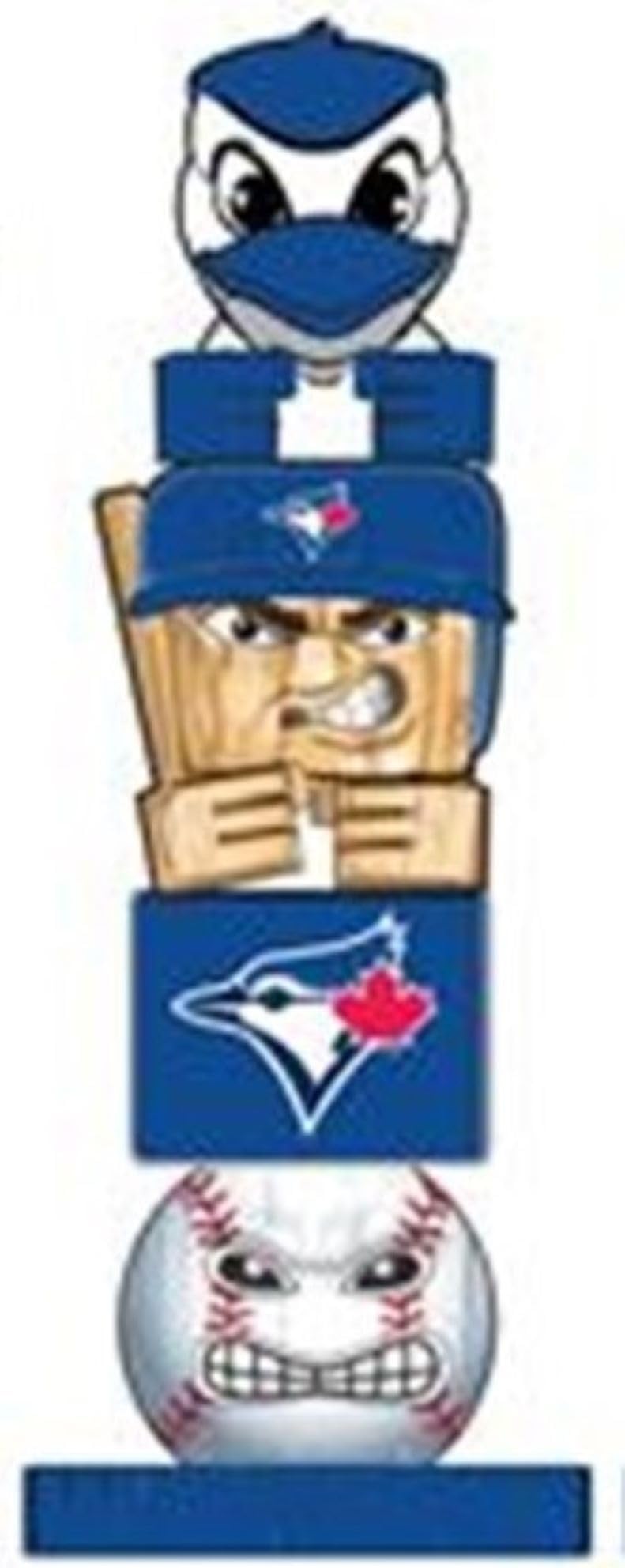 Team Sports America Tiki Totem Garden Statue Compatible with Toronto Blue Jays, Hand Painted Resin, 16 Inch, Indoor Outdoor Decor, Officially Licensed