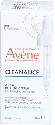 Avène Cleanance Sérum Esfoliante A.H.A com Ácidos Lático, Redução de Cravos e Marcas, Reduz Poros, Melhora a Textura da Pele, 96% de Ingredientes de Origem Natural, Vegano, Pele oleosa, mista e acneica, 30ml
