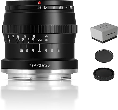 Miniatura 17 de TTArtisan Lente de enfoque manual F1.2 APS-C de 1.969 in para cámaras de montaje MFT M43 como EPM1 EPM2 EPL1 EPL1 EPL2 EPL3 EPL5 EPL6 EPL7 EPL8 EPL9