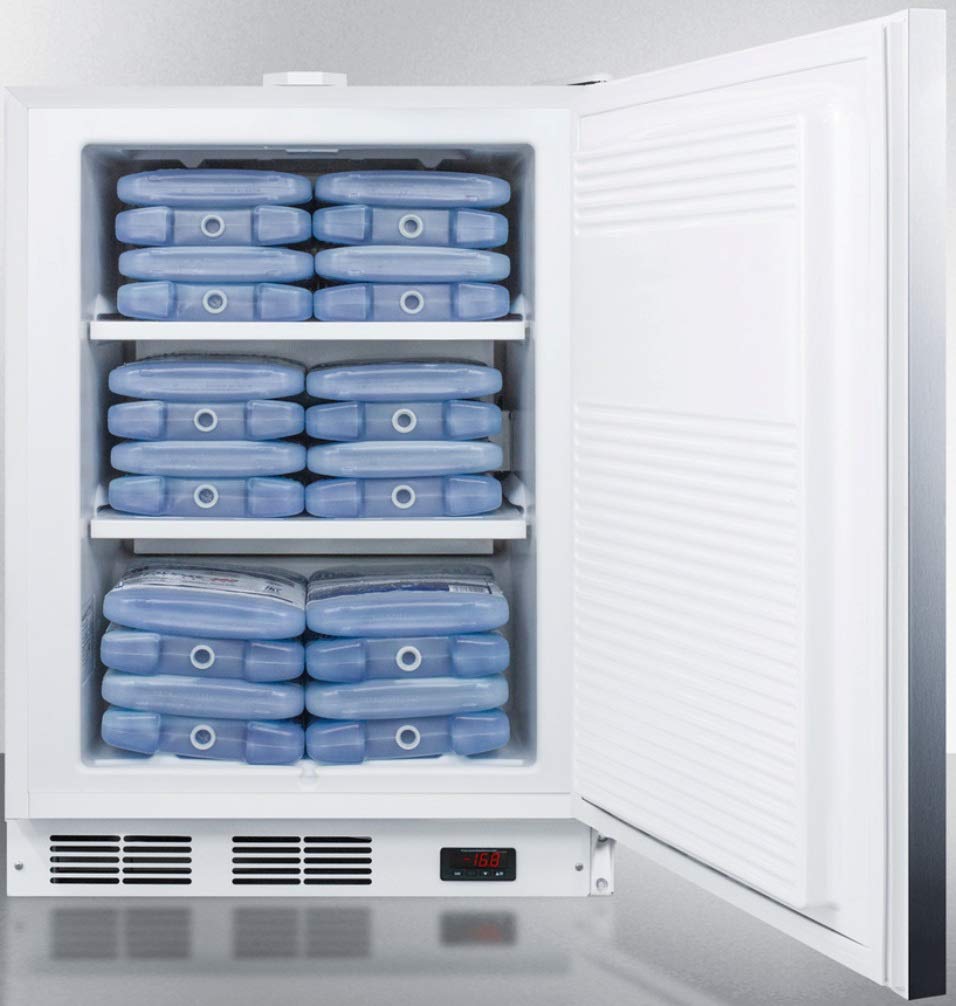 Accucold Acf48wsshhada 24 ADA Compliant Medical Freestanding Or Built In Compact Freezer With 3.1 Cu. Ft. Capacity Digital Temperature Control Factory Installed Lock on Fridge.com - View 4
