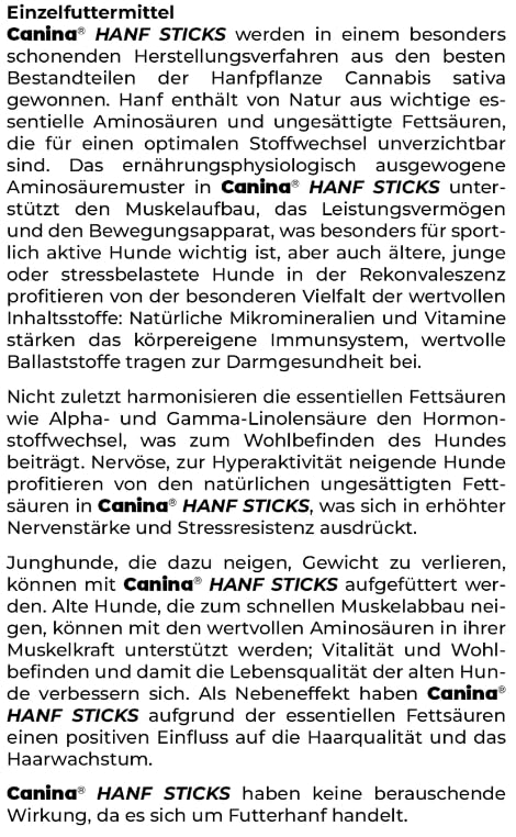 Canina Pharma Hanf Sticks, 500 g