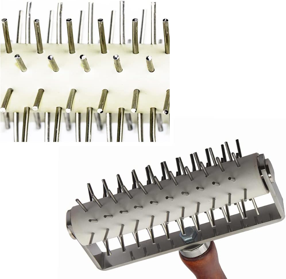 SEIWEI Pastry Lattice Roller Cutter - Stainless Steel Dough Lattice for Pie Pizza Bread Beef Wellington Pastry Crust Roller Cutter