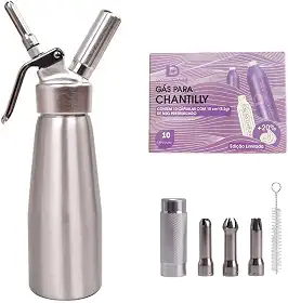 Garrafa Sifão para Chantilly Profissional Standart 1l + 10 Ampolas - Moscow Mule e Espumas Culinarias