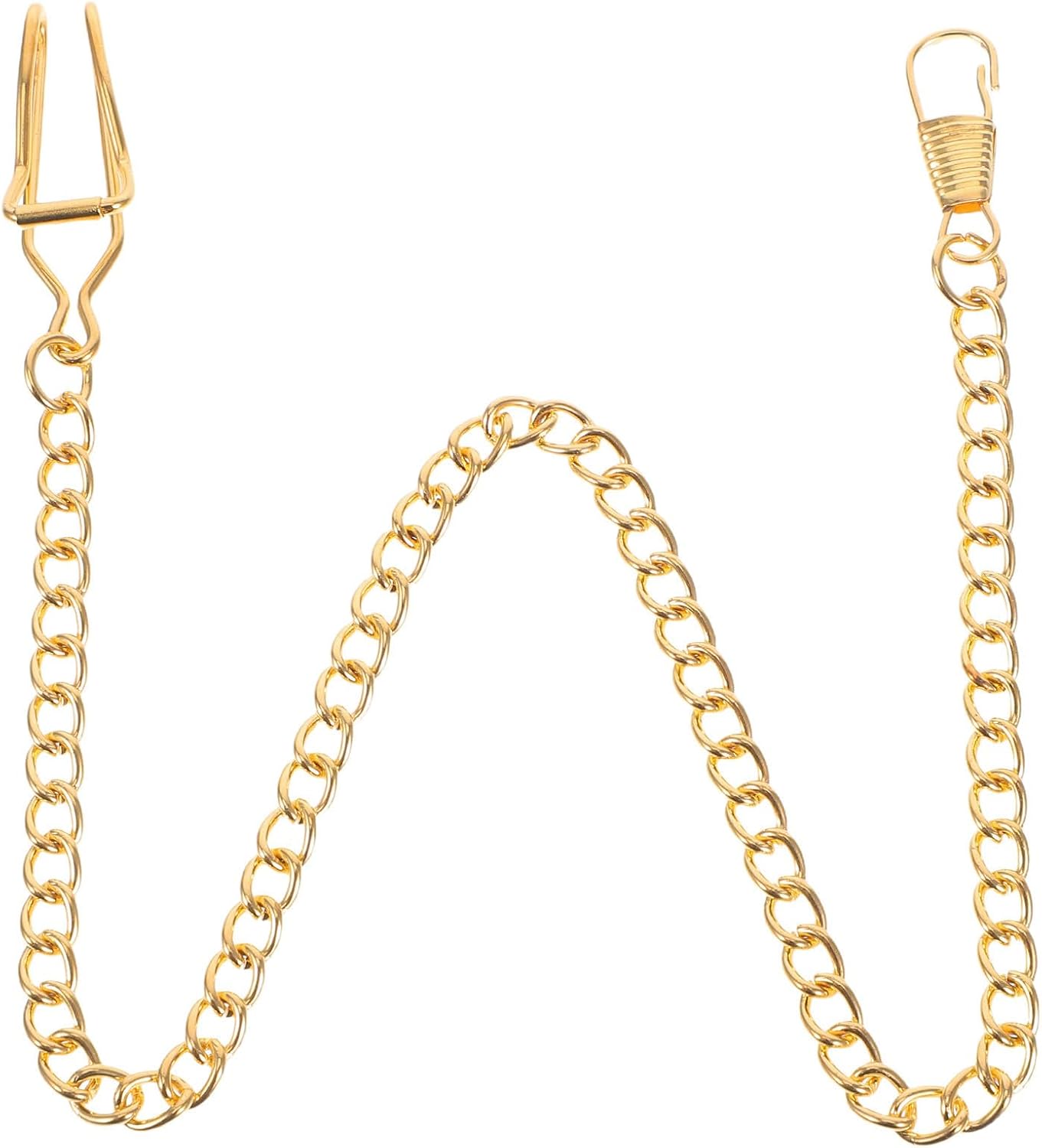 Abaodam Golden Plated Pocket Watch Chain with Heavy Duty Lobster Claw
