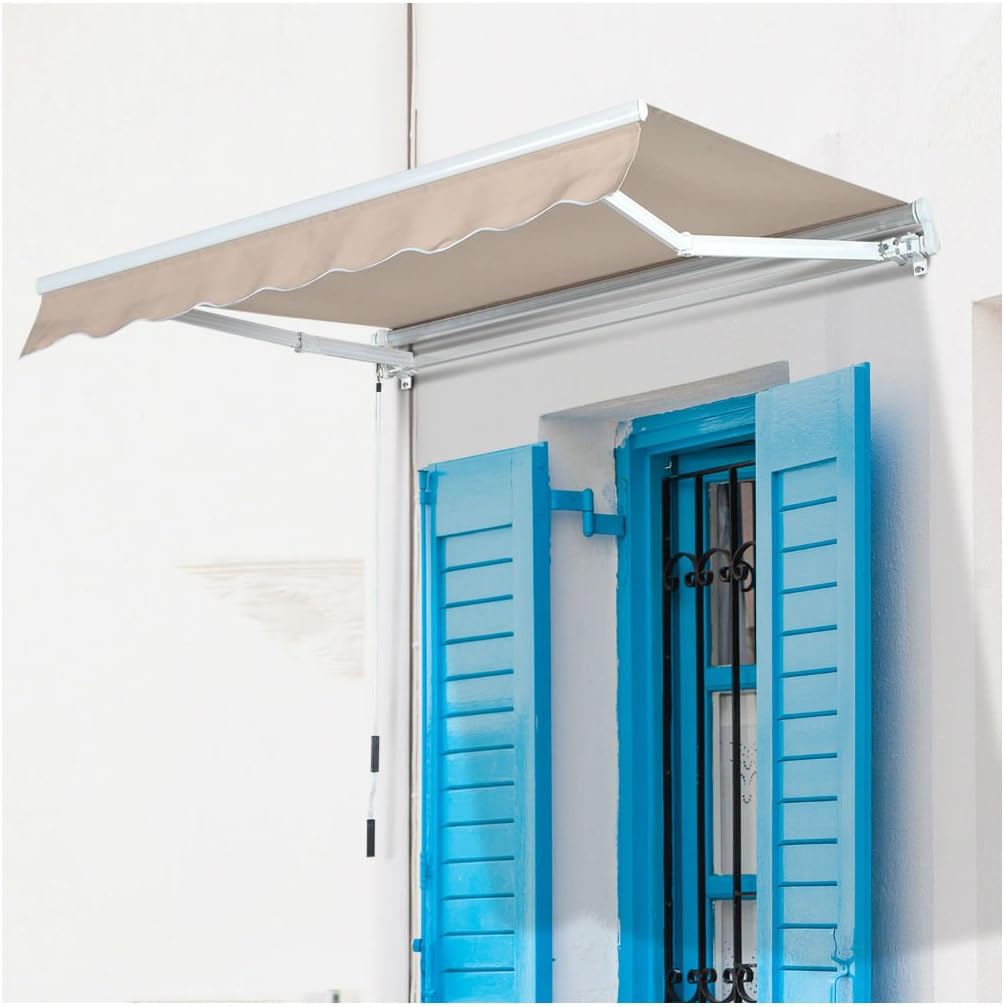 Patio Awning Canopy Retractable Deck Door Outdoor Sun