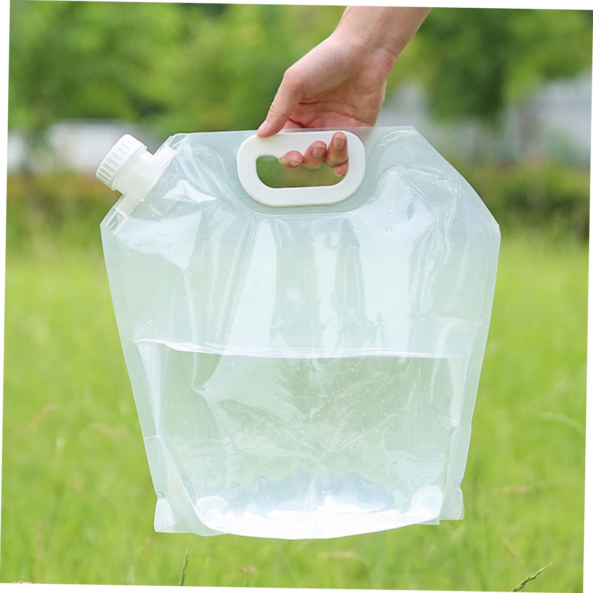 BELLIFFY 2sets Collapsible Water Bag Portable Outdoor Water Storage Pouch for Camping Hiking Travel Lightweight Durable Design for 2pcs*2