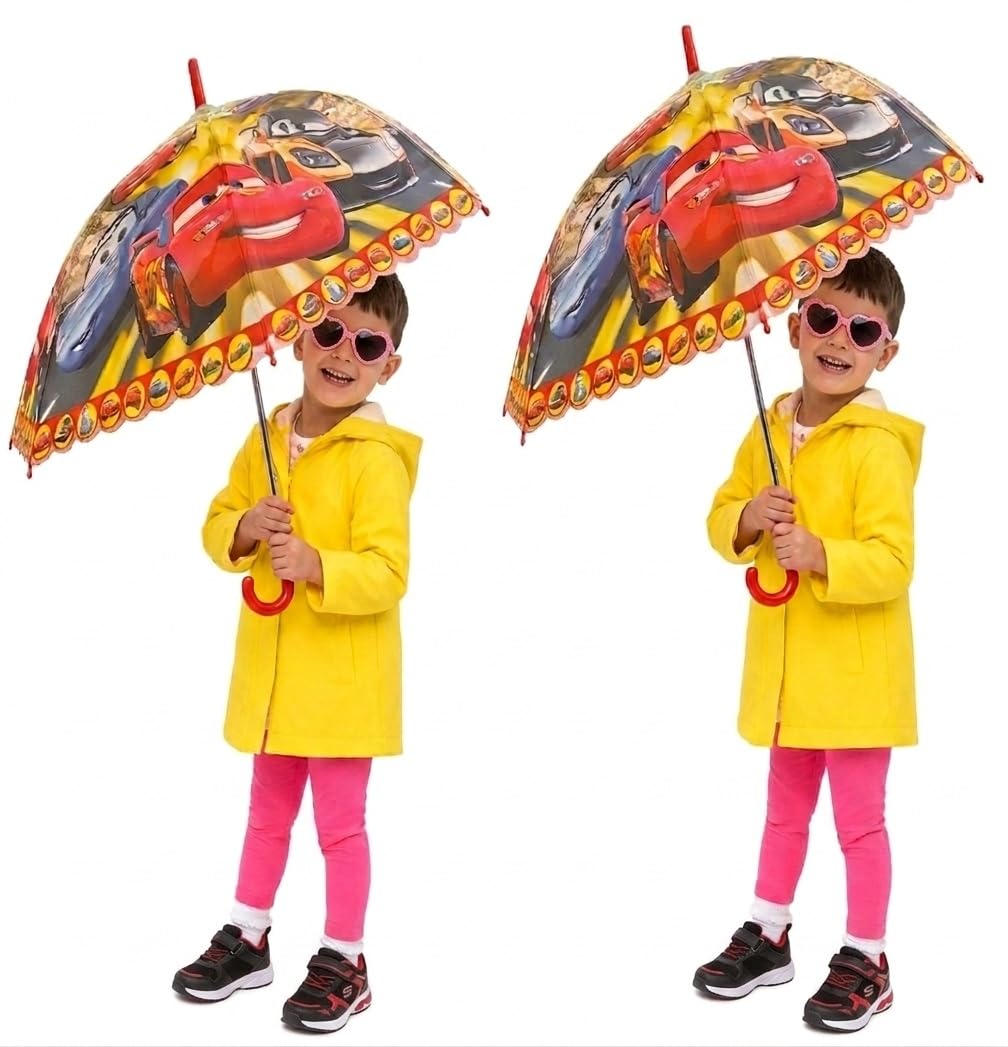 Boy's Kids Waterproof Travel Printed Umbrella U-03 (Multicolor_Free Size) (Pack of 2)-image-43