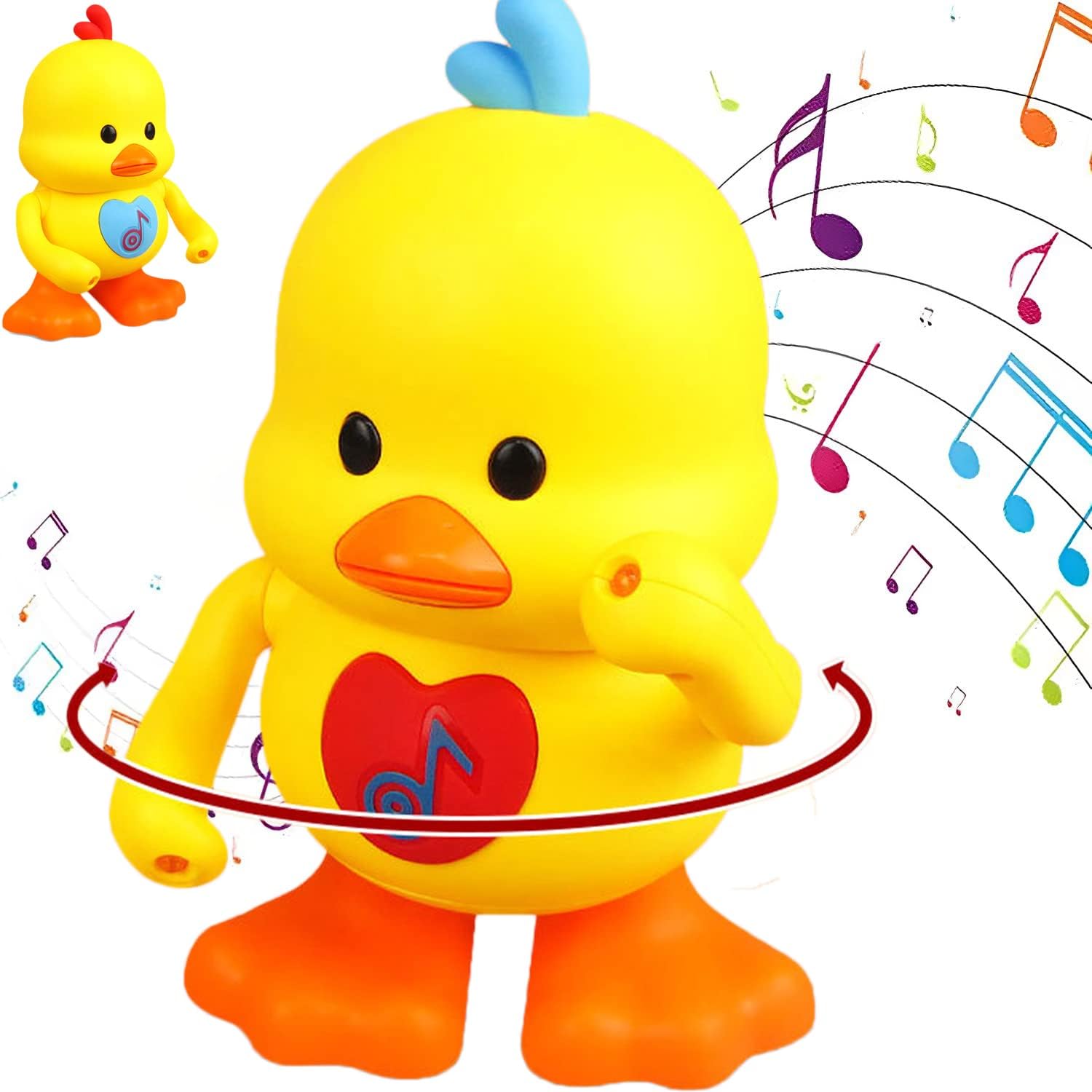UGIF Dancing Duck Musical Toy, Light Up Dancing Toy Singing Duck