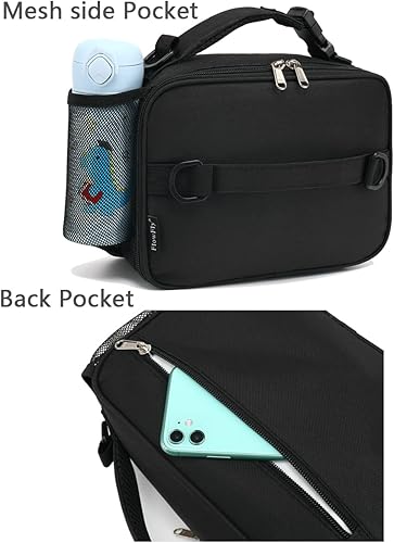 Miniatura 6 de FlowFly - Lonchera para niños, lonchera escolar aislante duradera con correa para el hombro y soporte para botellas, bolsa térmica pequeña y