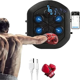 Máquina Boxe Montada Na Parede, Alvo Parede Boxe Eletrônico Música, Fácil Instalação + Portátil, Boxe Eletrônico Em Vários Ângulos, Foco, Treinamento De Agilidade, Liberação Pressão