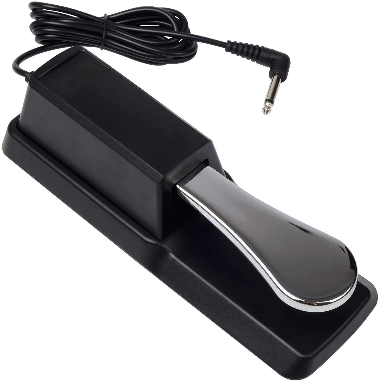 Universal Sustain Pedal Damper Foot Pedal with 1/4 Inch Plug for Electronic Keyboards, Digital Piano, Roland, Yamaha, Korg, Casio,Behringer, Moog