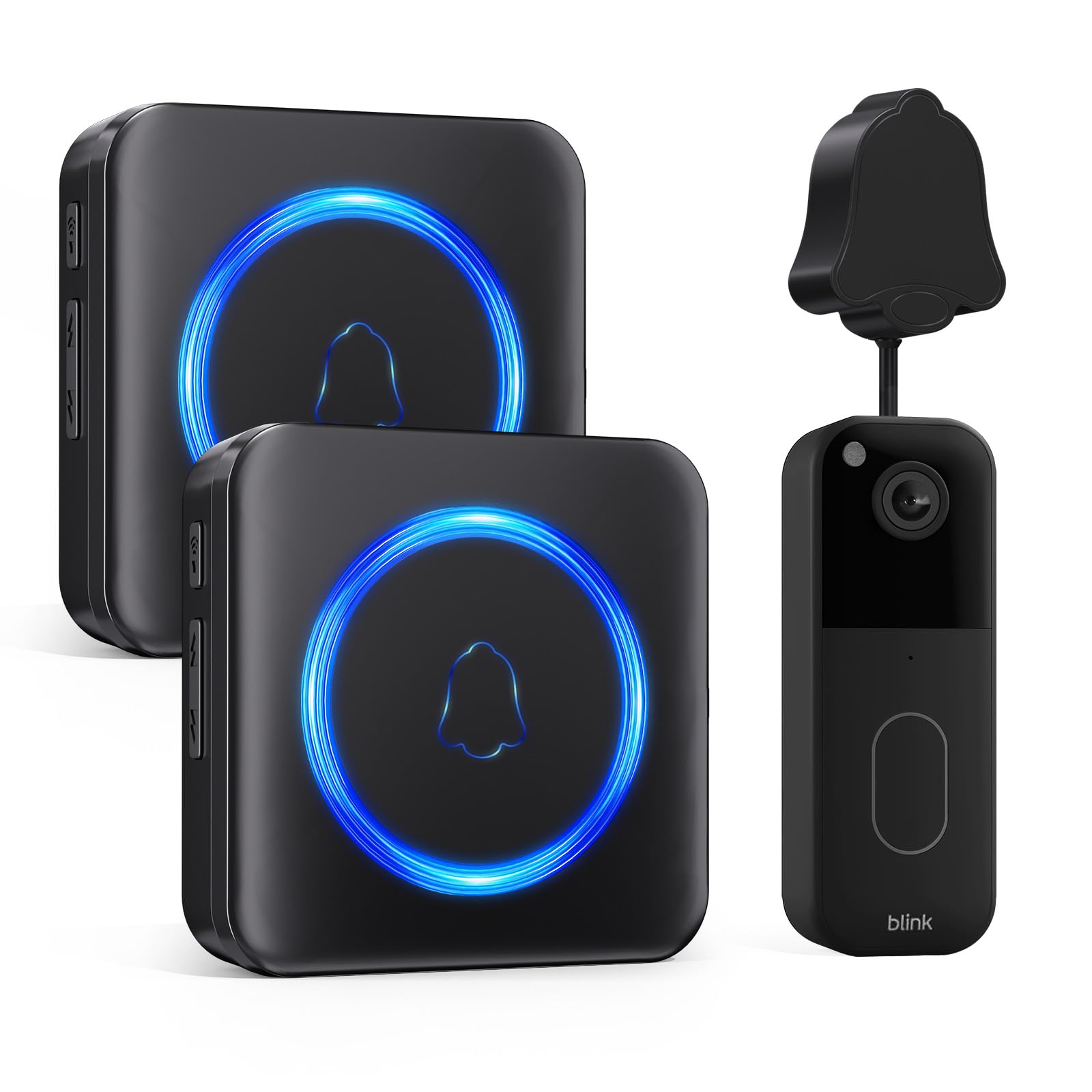 Photo 1 of Wireless Doorbell Chime Compatible with Blink Video Doorbell (1st & 2nd Gen), Indoor Plug-in Receiver & Wired Transmitter Kit, 58 Melodies, 5 Volume Levels (1Video Doorbell Extender 2 Chime)