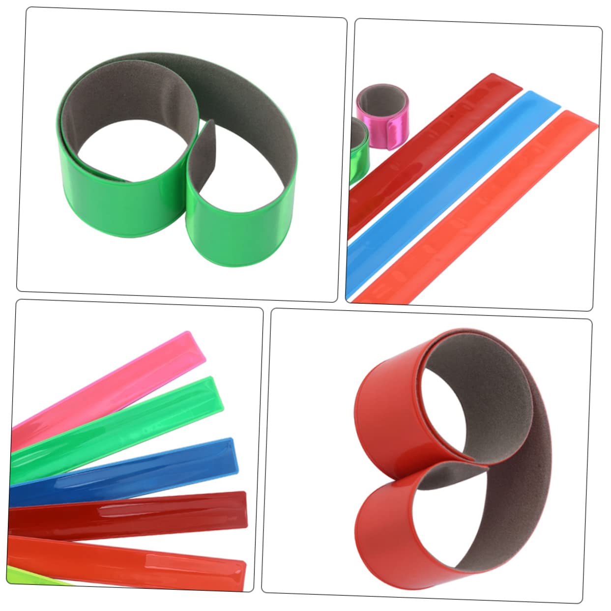 UPKOCH 2sets Reflective Pvc Slap Bracelets for Flocking Wristbands Comfortable Skin Friendly Party Accessories for Concerts Jogging and Celebrations 7pcs*2