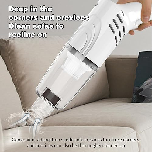 Miniatura 5 de Aspiradora inalámbrica, 6000 Pa potente succión de mano y aspiradora 2 en 1 para el hogar, sofá, automóvil, limpieza de pelo de mascotas