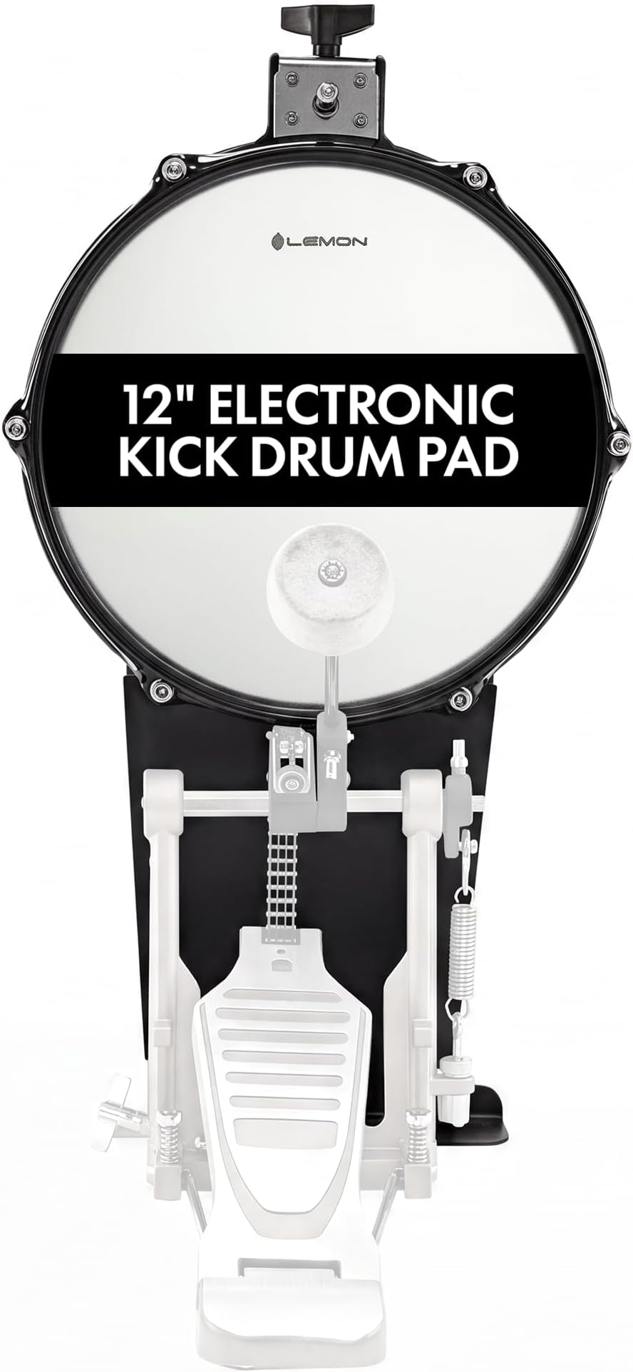 Lemon T550 Compact Electronic Drum Set with All-Mesh Head (12-Inch Kick) โ Rack Mounted (Drum Stand Required)