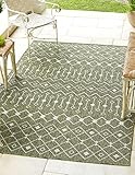 Unique Loom Trellis Collection Area Rug Geometric Flatweave Design, Tribal Inspired for...