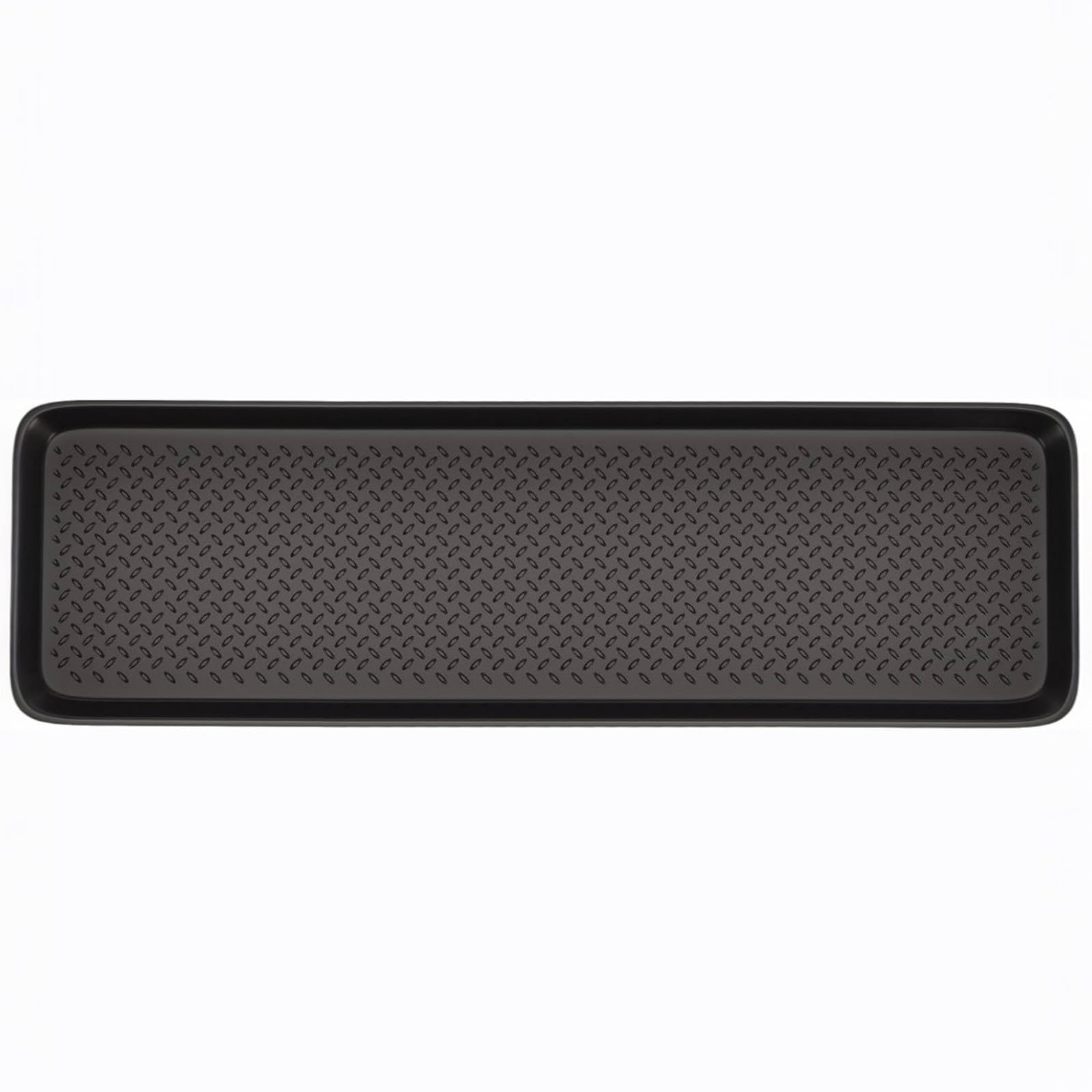 Nicoman Boot Tray Shoe Organiser Soft Rubber Non Slip Washable Multipurpose Plant Rack Mat Plain Black Drip Container Floor Carpet Protection for Home Garden Indoor Outdoor Shed Garage - 140 x 40cm — image 1