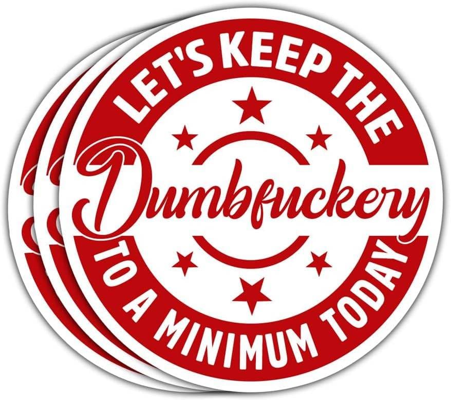 Image of Let's Keep It to a Minimum Today, Hard Hat Sticker, 2-4 inches - Funny Hard Hat Decals (2in)
